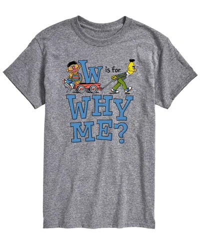 Airwaves Men's Sesame Street Is For Why Me Short-sleeve Graphic T-shirt In Gray