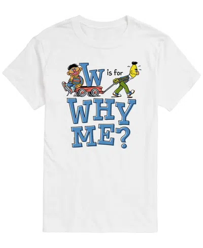 Airwaves Men's Sesame Street Is For Why Me Short-sleeve Graphic T-shirt In White