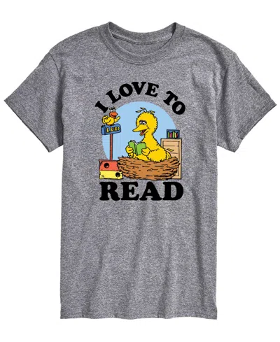 Airwaves Men's Sesame Street Love To Readâ Short-sleeve Graphic T-shirt In Gray