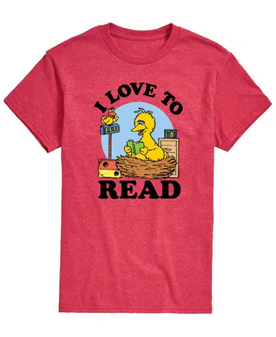 Airwaves Men's Sesame Street Love To Readâ Short-sleeve Graphic T-shirt In Red