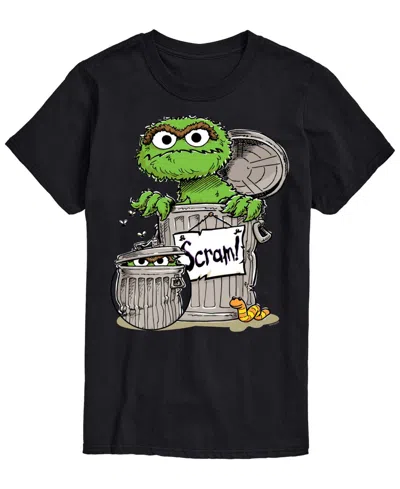 Airwaves Men's Sesame Street Oscar The Grouchâ Short-sleeve Graphic T-shirt In Black