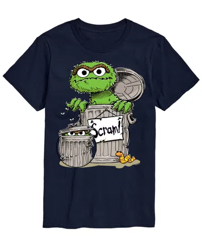 Airwaves Men's Sesame Street Oscar The Grouchâ Short-sleeve Graphic T-shirt In Blue