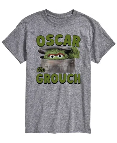 Airwaves Men's Sesame Street Oscar The Grouchâ Short-sleeve Graphic T-shirt In Gray