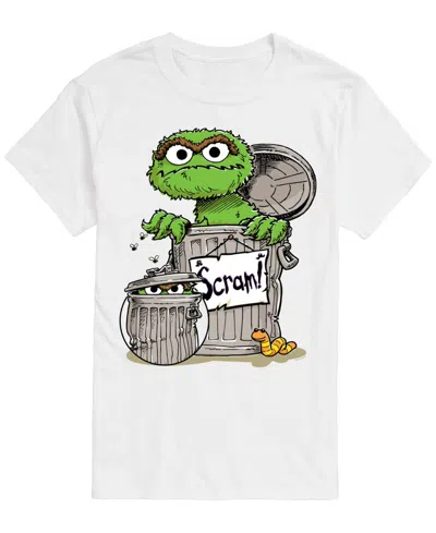 Airwaves Men's Sesame Street Oscar The Grouchâ Short-sleeve Graphic T-shirt In White