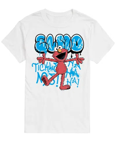 Airwaves Men's Sesame Street Streetwear Elmo Short-sleeve Graphic T-shirt In White