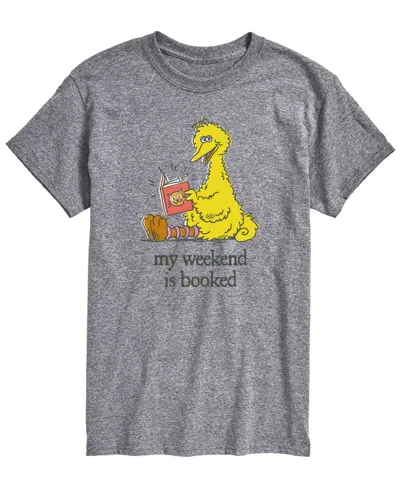 Airwaves Men's Sesame Street Weekend Is Bookedâ Short-sleeve Graphic T-shirt In Gray