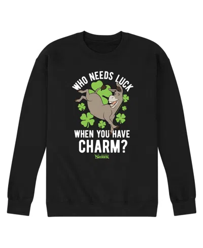 Airwaves Men's Shrek Luck Charm Donkey Long Sleeve Fleece In Black