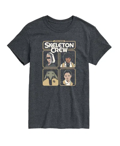 Airwaves Men's Skeleton Crew Grid Short-sleeve Graphic T-shirt In Gray