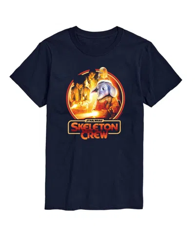 Airwaves Men's Skeleton Crew Retro Circle Short-sleeve Graphic T-shirt In Blue