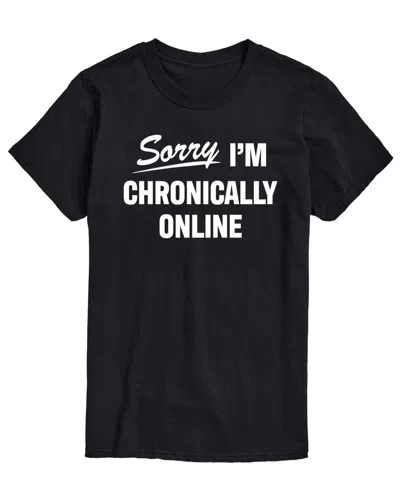 Airwaves Men's Sorry Im Chronically Online Short-sleeve Graphic T-shirt In Black