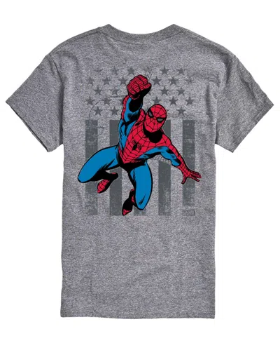 Airwaves Men's Spiderman Crawling Flag Short-sleeve Graphic T-shirt In Multi