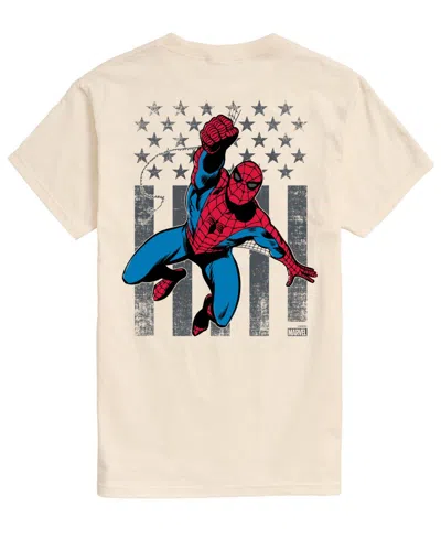 Airwaves Men's Spiderman Crawling Flag Short-sleeve Graphic T-shirt In Multi
