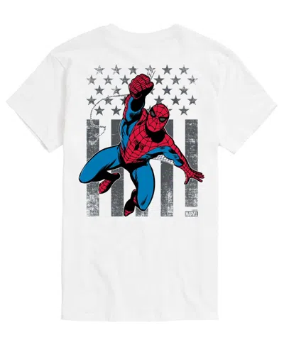 Airwaves Men's Spiderman Crawling Flag Short-sleeve Graphic T-shirt In Multi