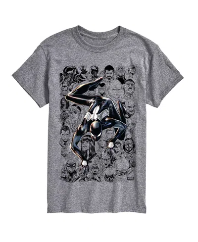 Airwaves Men's Spider-man Lineart Characters Short-sleeve Graphic T-shirt