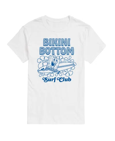 Airwaves Men's Sponge Bob Square Pants Bikini Bottom Surf Graphic T-shirt In White