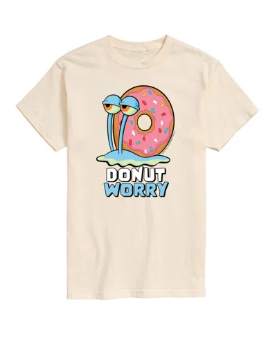 Airwaves Men's Spongebob Donut Worry Short Sleeve T-shirt In Brown