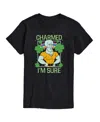 Airwaves Men's Spongebob Squarepants Charmed I'm Sure Short Sleeve T-shirt In Black
