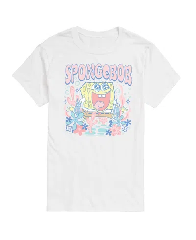 Airwaves Men's Spongebob Squarepants Cute Pastel Graphic T-shirt In White