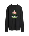 Airwaves Men's Spongebob Squarepants Happy Patrick's Day Long Sleeve T-shirt In Black