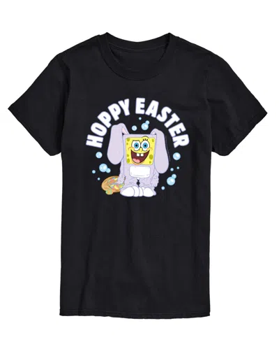 Airwaves Men's Spongebob Squarepants Hoppy Easter Short Sleeve T-shirt In Black