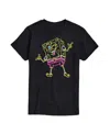 Airwaves Men's Spongebob Squarepants Neon Spongebob Short Sleeve T-shirt In Black