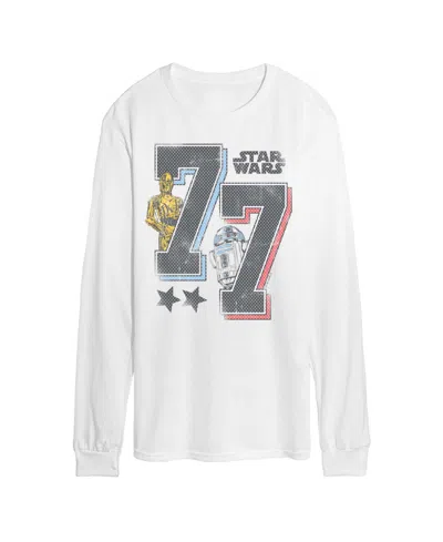 Airwaves Men's Sporty Long-sleeve Graphic T-shirt In White
