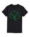 Airwaves Men's St Patrick's Day Clover Short Sleeve T-shirt In Black