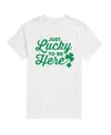 Airwaves Men's St Patrick's Just Lucky To Be Here Short Sleeve T-shirt In White