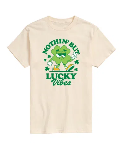 Airwaves Men's St Patrick's Nothin' But Lucky Vibes Short Sleeve T-shirt In Neutral