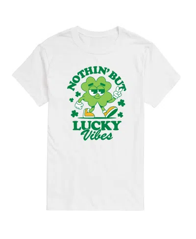 Airwaves Men's St Patrick's Nothin' But Lucky Vibes Short Sleeve T-shirt In White
