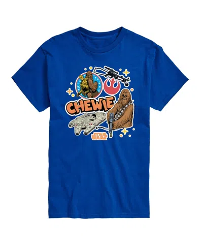 Airwaves Men's Star Wars Chewie Short Sleeve T-shirt In Blue