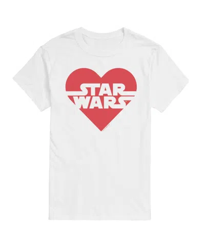 Airwaves Men's Star Wars Heart Short Sleeve T-shirt In White