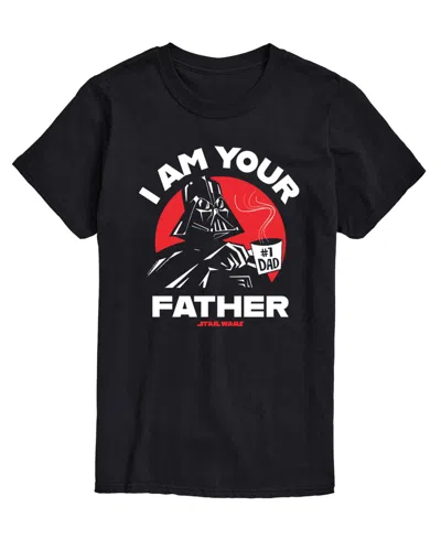 Airwaves Men's Star Wars I Am Your Father Short Sleeve T-shirt In Black