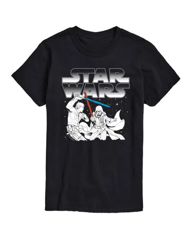 Airwaves Men's Star Wars Luke Darth Fight Short Sleeve T-shirt In Black