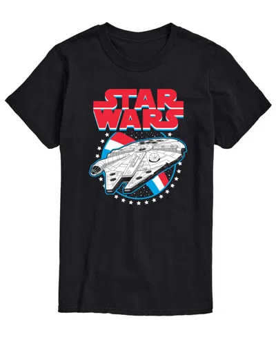 Airwaves Men's Star Wars Millennium Falcon Americana Short-sleeve Graphic T-shirt In Black