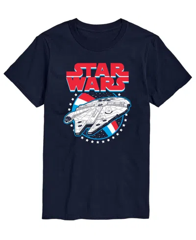 Airwaves Men's Star Wars Millennium Falcon Americana Short-sleeve Graphic T-shirt In Blue