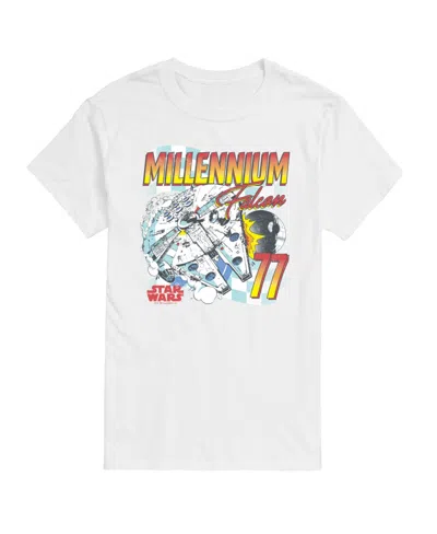 Airwaves Men's Star Wars Millennium Falcon Short Sleeve T-shirt In White
