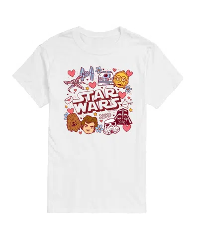Airwaves Men's Star Wars Valentines Day Short Sleeve T-shirt In White