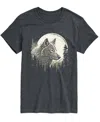 Airwaves Men's Stunning Wolf Design Short Sleeve T-shirt In Gray