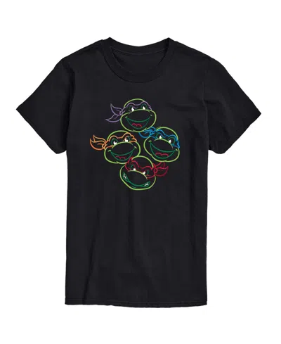 Airwaves Men's Teenage Mutant Ninja Turtles Raph Donny Mikey Leo Graphic T-shirt In Black