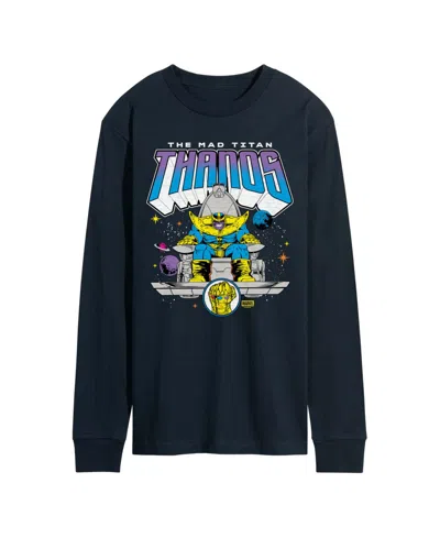 Airwaves Men's Thanos Thanos Mad Titan Long-sleeve Graphic T-shirt In Blue