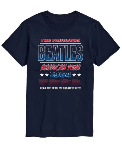 Airwaves Men's The Beatles American Tour 64 Short-sleeve Graphic T-shirt In Blue