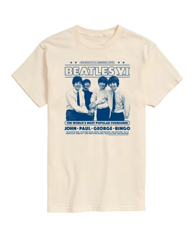 Airwaves Men's The Beatles Short Sleeve T-shirt In Beige