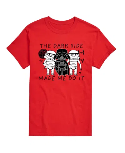 Airwaves Men's The Dark Side Made Me Do It Short-sleeve Graphic T-shirt In Red