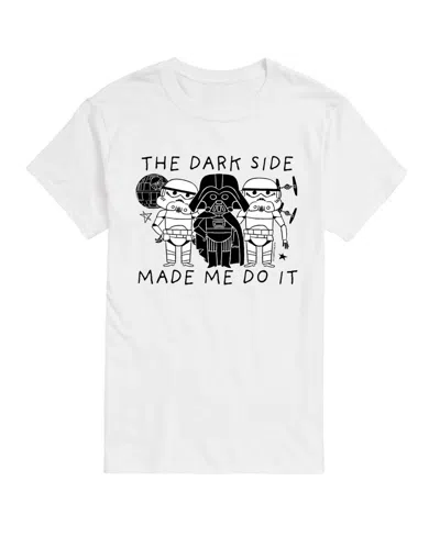 Airwaves Men's The Dark Side Made Me Do It Short-sleeve Graphic T-shirt In White