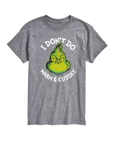 Airwaves Men's The Grinch I Don't Do Warm And Cuddly Graphic T-shirt In Gray