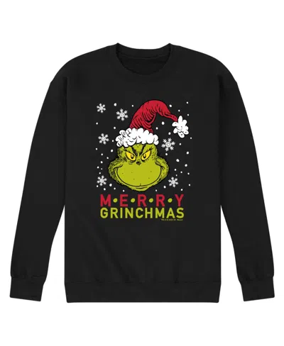 Airwaves Men's The Grinch Merry The Grinchmas Long Sleeve Fleece In Black