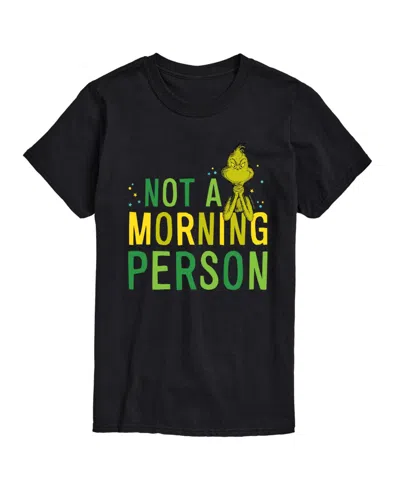 Airwaves Men's The Grinch Not A Morning Person Short Sleeve Tee In Black