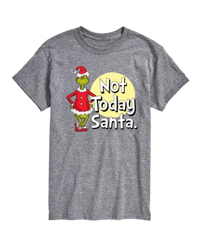 Airwaves Men's The Grinch Not Today Santa Short-sleeve Graphic T-shirt In Gray