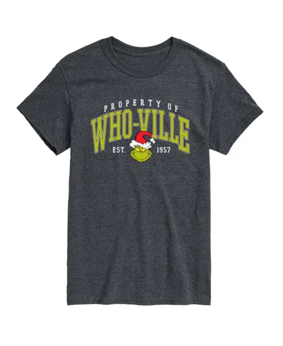 Airwaves Men's The Grinch Whoville Short Sleeve Tee In Gray